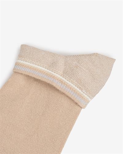 Kadın Dikişsiz Bambu Patik Çorap Bej