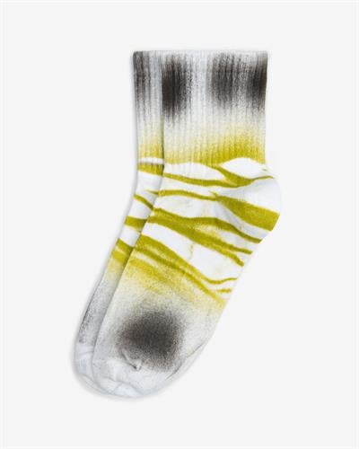 Kadın Batik Boyama Desen Çorap Hardal