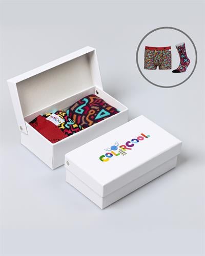 Color Bomb Graffiti Tasarım Boxer ve Çorap