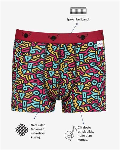 Color Bomb Graffiti Tasarım Boxer ve Çorap