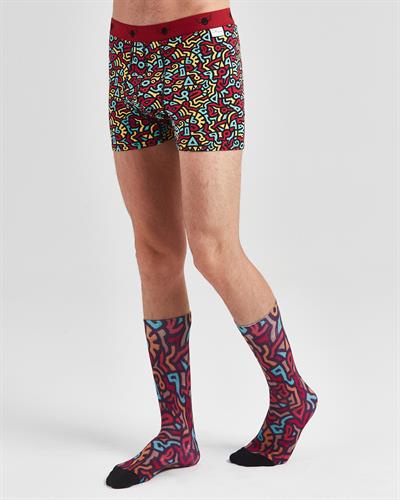 Color Bomb Graffiti Tasarım Boxer ve Çorap