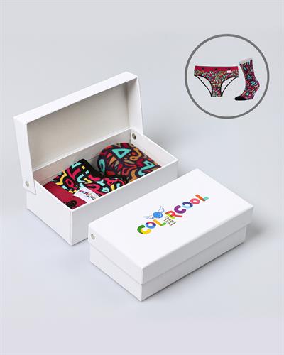 Color Bomb Graffiti Tasarım Slip ve Çorap