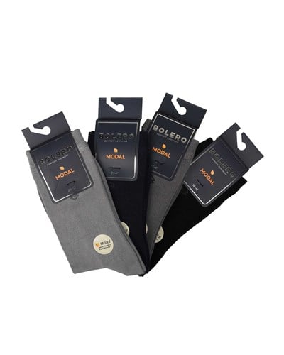 Erkek Premium Dikişsiz 12li Modal Çorap Mix Asorti Gölgeli Kare Desen