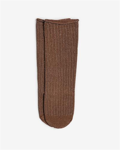 Kadın Roll Top Lastiksiz Simli Çorap Vizon