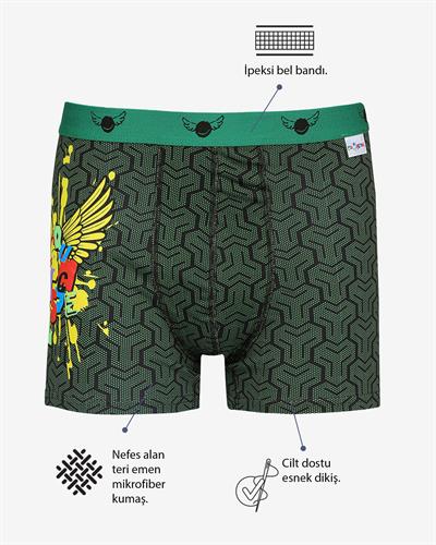 End2End Tulpar Wings Graffiti Tasarım Boxer ve Çorap