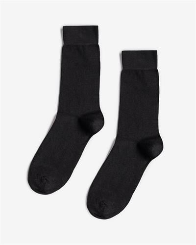 Erkek Organik 2li Çorap Siyah 