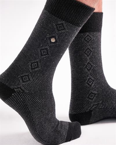 Erkek 2li Yün Çorap Siyah Lacivert