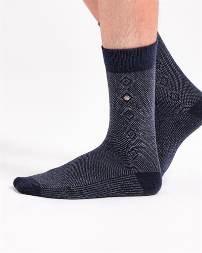 Erkek 2li Yün Çorap Siyah Lacivert