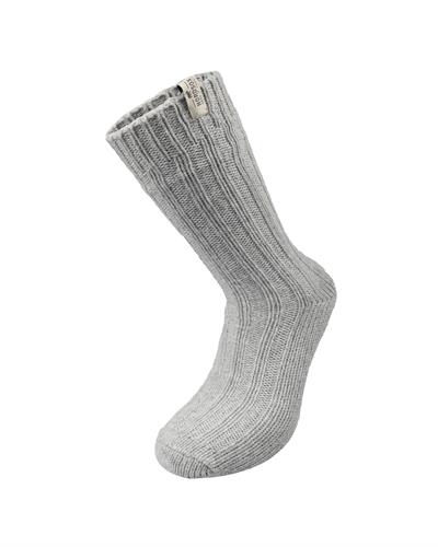 Erkek Alpaka Yün Kışlık Çorap Gri