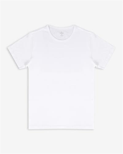 Erkek Bisiklet Yaka Fanila Beyaz 