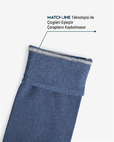 Erkek Dikişsiz Bambu Çorap Indigo