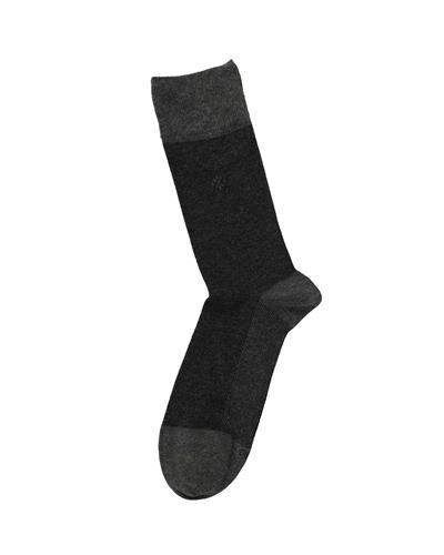 Erkek Premium Dikişsiz Pamuk Çorap Antrasit Jakar Kare Desen