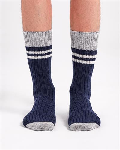 Erkek Fitilli Kışlık Çorap Lacivert