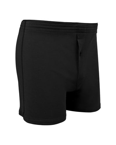 Erkek Havlu Bel Düğmeli Boxer Siyah