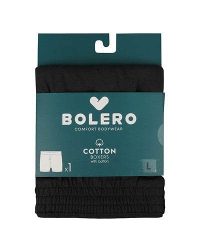 Erkek Havlu Bel Düğmeli Boxer Siyah