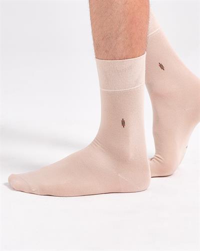 Erkek Premium Dikişsiz Yazlık Bambu Çorap Bej
