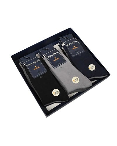 Erkek Premium Dikişsiz 12li Modal Çorap Mix Asorti Noktalı Kare Desen