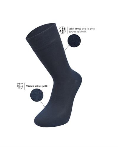 Erkek Premium Dikişsiz 7li Bambu Çorap 