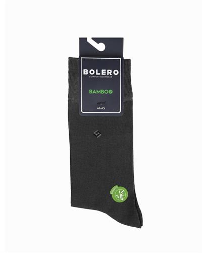 Erkek Premium Dikişsiz Bambu Çorap Füme İç İçe Kare Desen