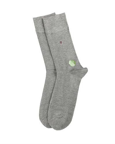 Erkek Premium Dikişsiz Bambu Çorap Gri Üç Çizgi Desen