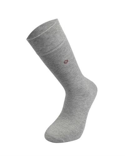 Erkek Premium Dikişsiz Bambu Çorap Gri İç İçe Kare Desen