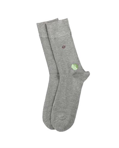 Erkek Premium Dikişsiz Bambu Çorap Gri İç İçe Kare Desen