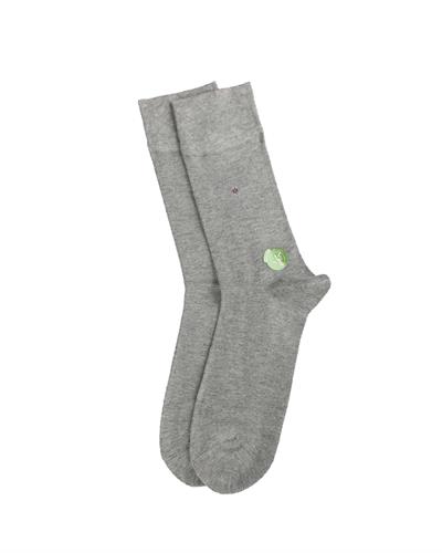 Erkek Premium Dikişsiz Bambu Çorap Gri Çizgi Desen