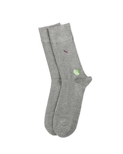 Erkek Premium Dikişsiz Bambu Çorap Gri Merdiven Desen