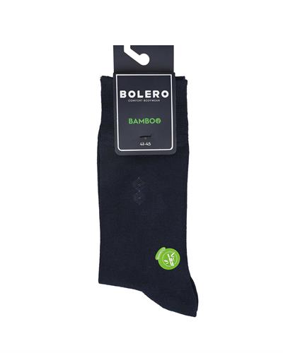 Erkek Premium Dikişsiz Bambu Çorap Lacivert Noktalı Kare Desen