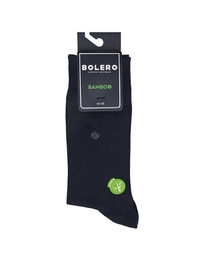 Erkek Premium Dikişsiz Bambu Çorap Lacivert İç İçe Kare Desen