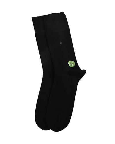 Erkek Premium Dikişsiz Bambu Çorap Siyah Üç Çizgi Desen