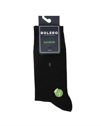 Erkek Premium Dikişsiz Bambu Çorap Siyah Üç Çizgi Desen