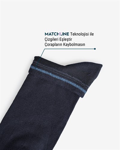 Erkek Premium Dikişsiz Bambu Patik Çorap Lacivert