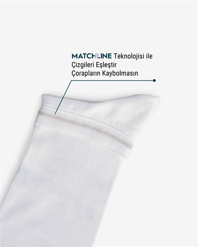 Erkek Premium Dikişsiz Bambu Patik Çorap Beyaz
