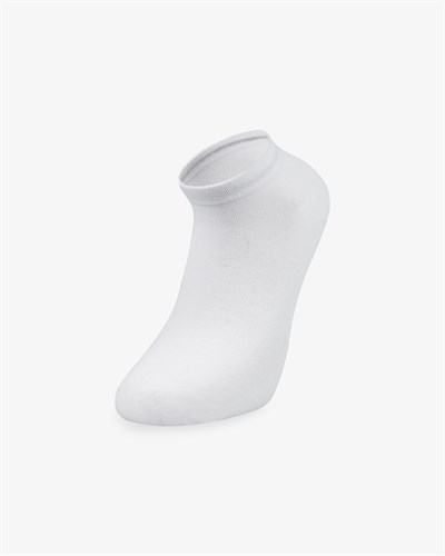 Erkek Premium Dikişsiz Bambu Patik Çorap Beyaz