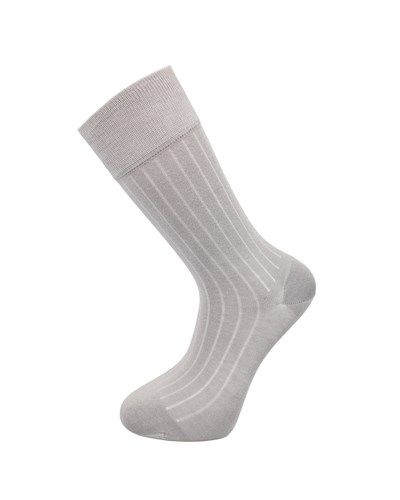 Erkek Premium Dikişsiz Merserize Çorap Gri