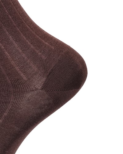 Erkek Premium Dikişsiz Merserize Çorap Kahverengi