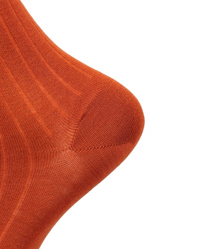 Erkek Premium Dikişsiz Merserize Çorap Kiremit