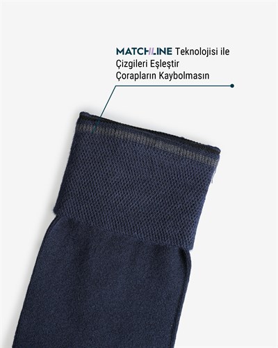 Erkek Premium Dikişsiz Modal Çorap Lacivert