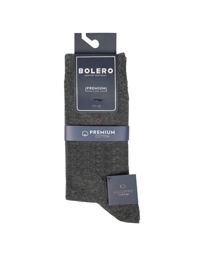 Erkek Premium Dikişsiz Pamuk Çorap Antrasit Küçük Baklava Desen