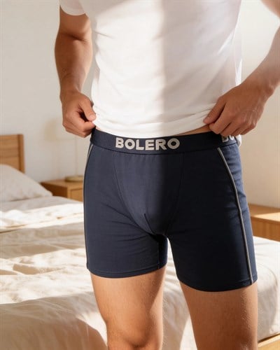 Erkek Premium Lyocell Boxer Lacivert