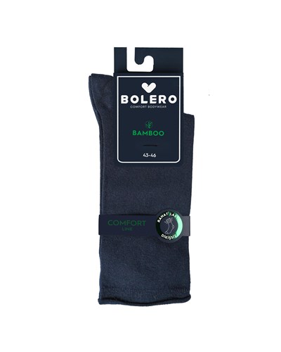 Erkek Premium Roll Top Lastiksiz Dikişsiz Bambu Çorap Lacivert