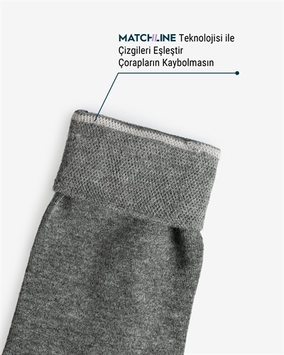 Erkek Premium Yün Bambu Kışlık Çorap Antrasit
