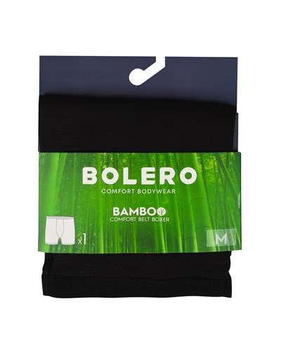 Erkek Rahat Bel Lastikli Bambu Boxer Siyah