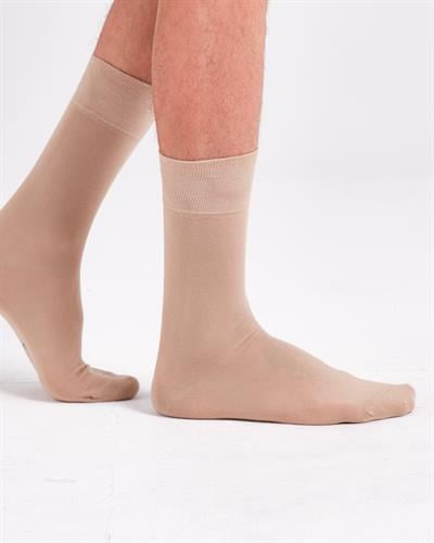 Erkek Premium Dikişsiz Yazlık Bambu Çorap Bej