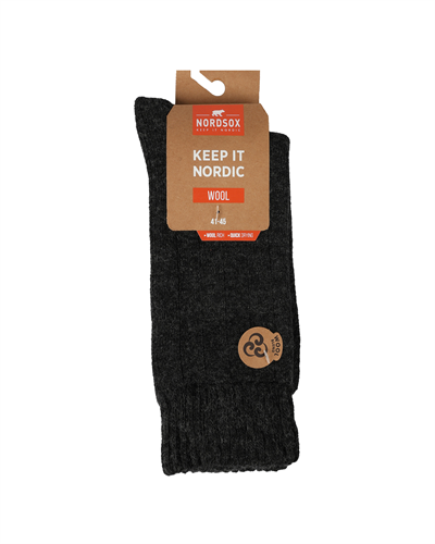 Erkek Yün Havlu Lambswool Çorap Antrasit