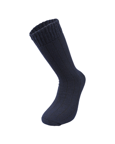 Erkek Yün Havlu Lambswool Çorap Lacivert