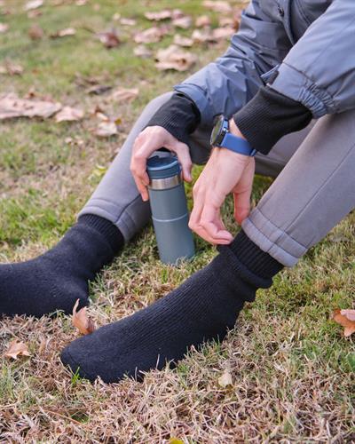 Erkek Termal Outdoor Yünlü Çorap Siyah