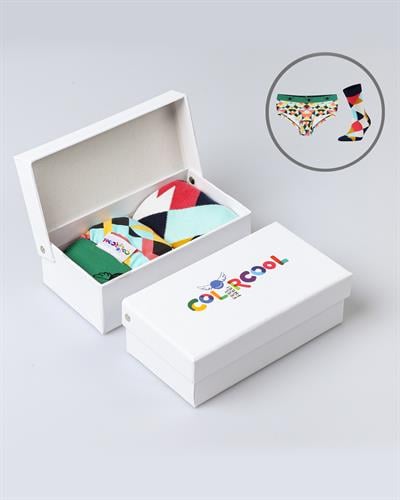 Geometric Retro Desen Hipster ve Çorap