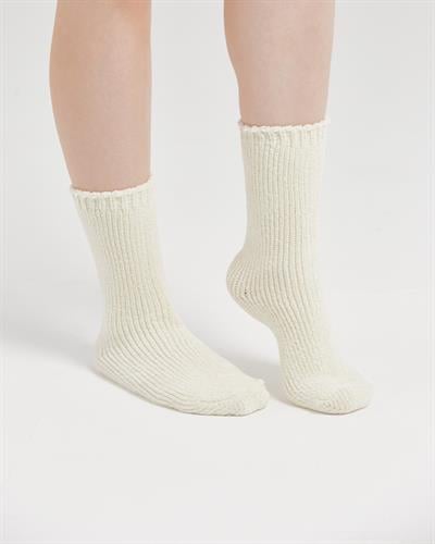 Kadın Kışlık Şönil Çorap Krem